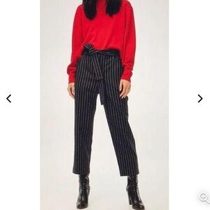 Aritzia Wilfred Gray Stripe Wool Jallade Pants